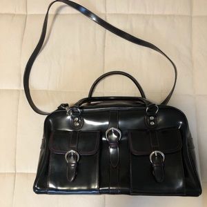 INC New Black Double Pocket Business